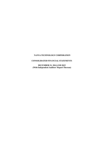 Thumbnail Nanya Technology
 Financial Report 2015