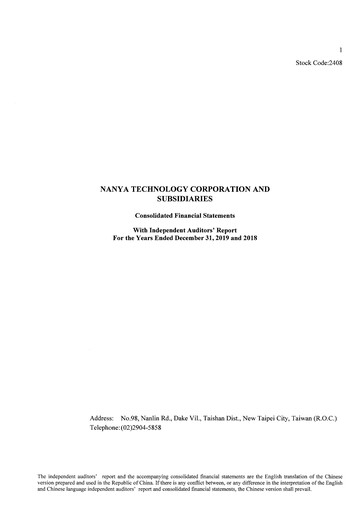 Thumbnail Nanya Technology
 Financial Report 2019