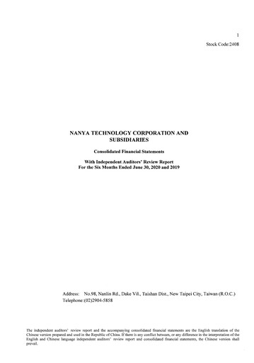 Thumbnail Nanya Technology
 Financial Report 2020-h1