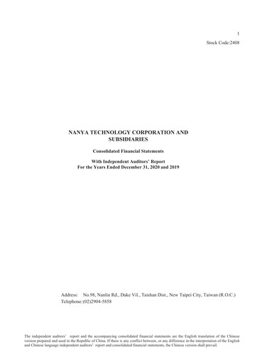 Thumbnail Nanya Technology
 Financial Report 2020