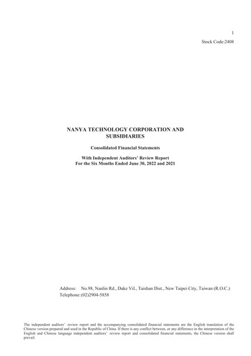 Thumbnail Nanya Technology
 Financial Report 2022-h1