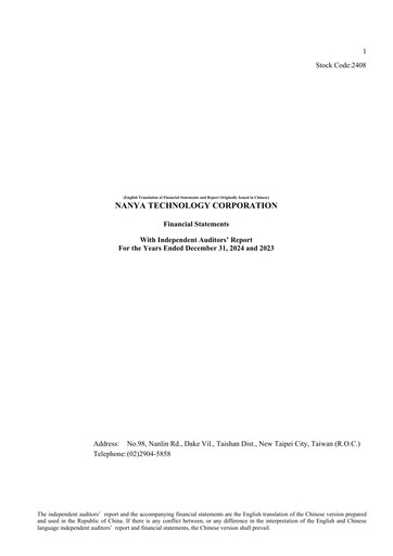 Thumbnail Nanya Technology
 Financial Report 2024