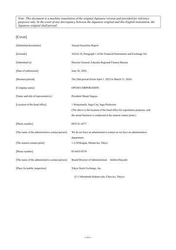 Thumbnail OPTiM Annual Report fy2026