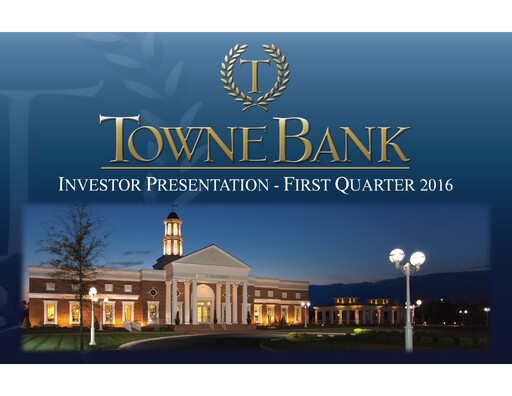 Thumbnail TowneBank
 Quarterly Report 2016-q1