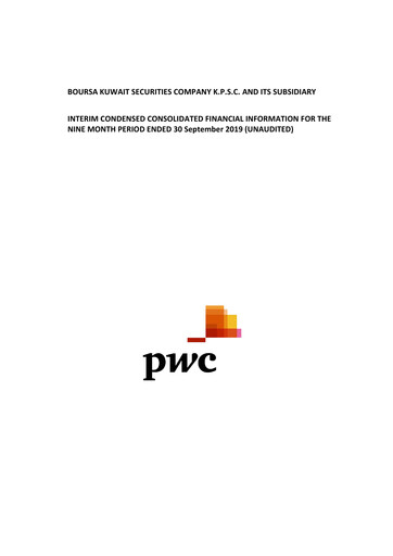 Thumbnail Boursa Kuwait Securities Company Financial Statement 2019-9m