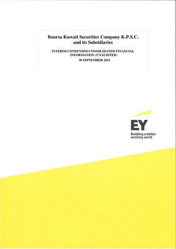 Thumbnail Boursa Kuwait Securities Company Financial Statement 2021-9m