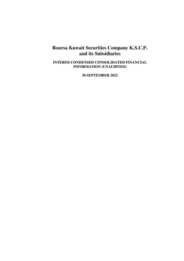 Thumbnail Boursa Kuwait Securities Company Financial Statement 2022-9m