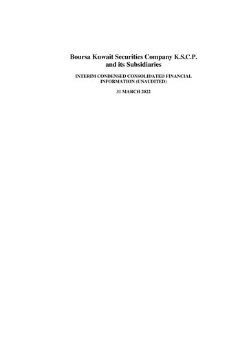 Thumbnail Boursa Kuwait Securities Company Financial Statement 2022-q1