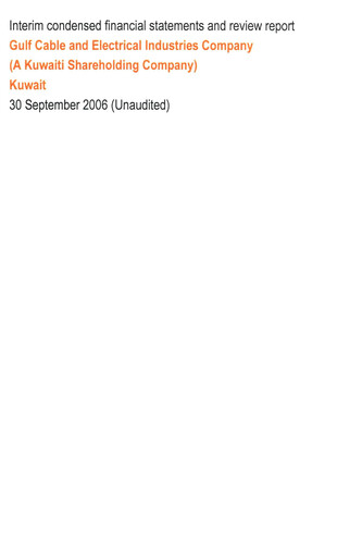 Thumbnail Gulf Cable and Electrical Industries Company - KPSC Financial Statement 2006-9m