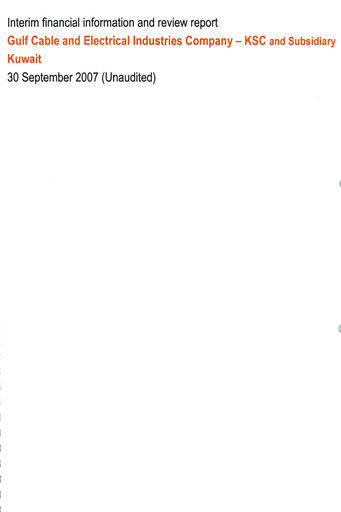 Thumbnail Gulf Cable and Electrical Industries Company - KPSC Financial Statement 2007-9m