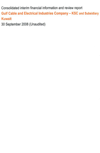 Thumbnail Gulf Cable and Electrical Industries Company - KPSC Financial Statement 2008-9m