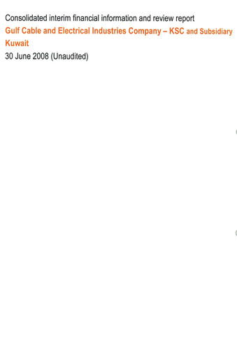 Thumbnail Gulf Cable and Electrical Industries Company - KPSC Financial Statement 2008-h1