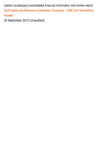 Thumbnail Gulf Cable and Electrical Industries Company - KPSC Financial Statement 2010-9m