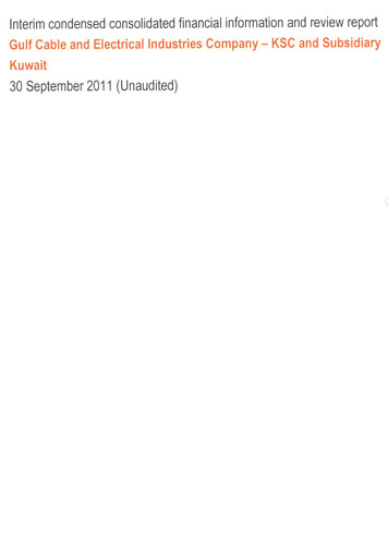 Thumbnail Gulf Cable and Electrical Industries Company - KPSC Financial Statement 2011-9m