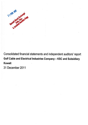 Thumbnail Gulf Cable and Electrical Industries Company - KPSC Financial Statement 2011