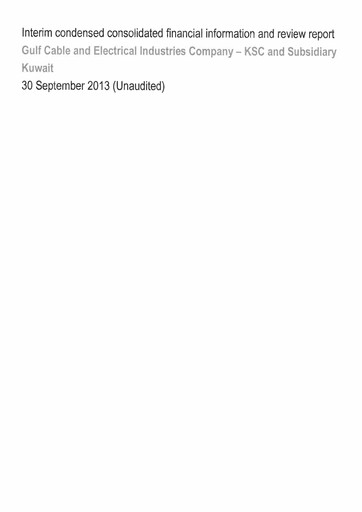 Thumbnail Gulf Cable and Electrical Industries Company - KPSC Financial Statement 2013-9m
