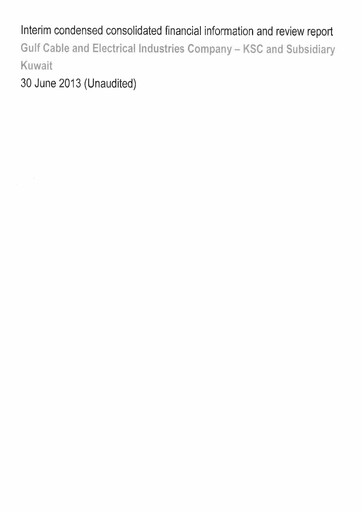 Thumbnail Gulf Cable and Electrical Industries Company - KPSC Financial Statement 2013-h1