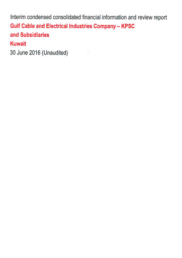 Thumbnail Gulf Cable and Electrical Industries Company - KPSC Financial Statement 2016-h1