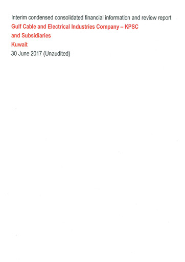 Thumbnail Gulf Cable and Electrical Industries Company - KPSC Financial Statement 2017-h1