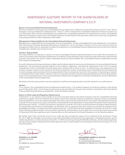 Thumbnail National Investments Company (Kuwait) Financial Statement 2015