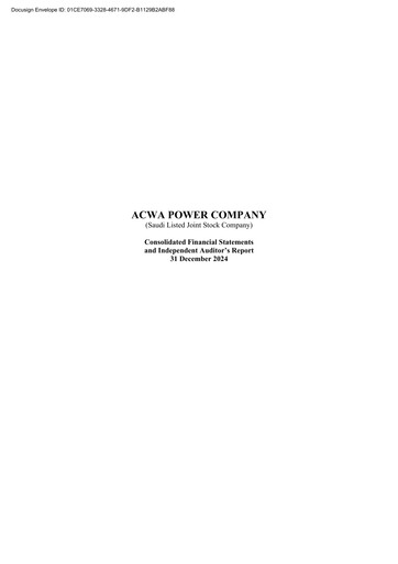 Thumbnail ACWA POWER Company Financial Statement 2024