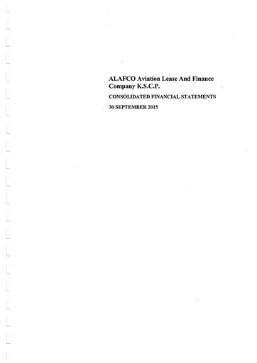 Thumbnail ALAFCO Aviation Lease and Finance Company Financial Statement 2015
