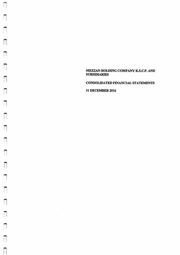 Thumbnail Mezzan Holding Company Financial Statement 2016