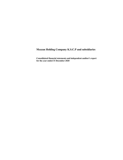 Thumbnail Mezzan Holding Company Financial Statement 2020