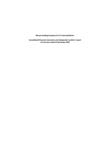 Thumbnail Mezzan Holding Company Financial Statement 2022