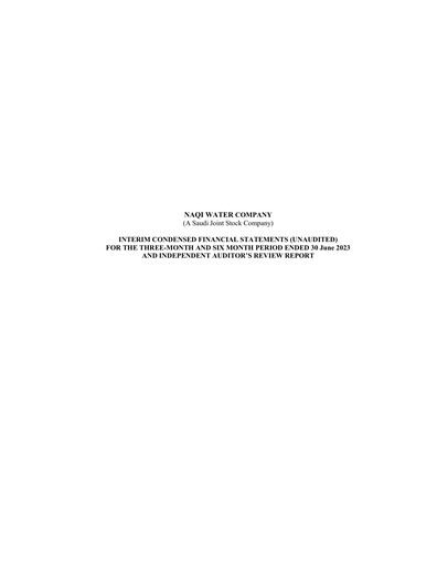 Thumbnail Naqi Water Company Financial Statement 2023-h1