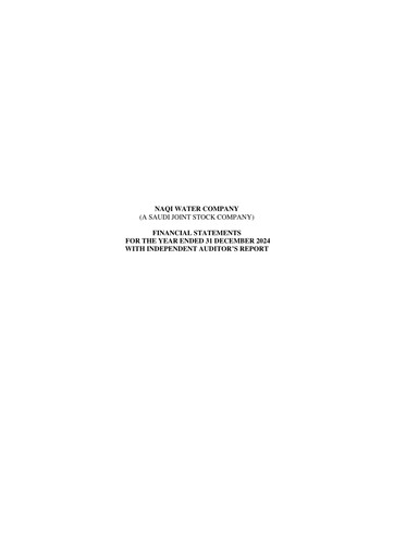 Thumbnail Naqi Water Company Financial Statement 2024