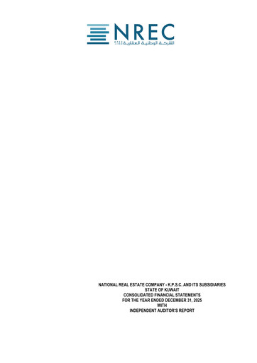 Thumbnail National Real Estate Company - K.P.S.C. Financial Statement 2025