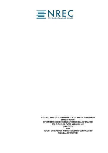 Thumbnail National Real Estate Company - K.P.S.C. Quarterly Report 2025-q1