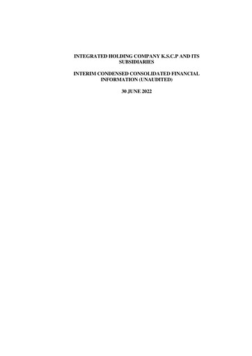 Miniature Integrated Holding Company K.S.C.P. Rapport semestriel 2022-h1