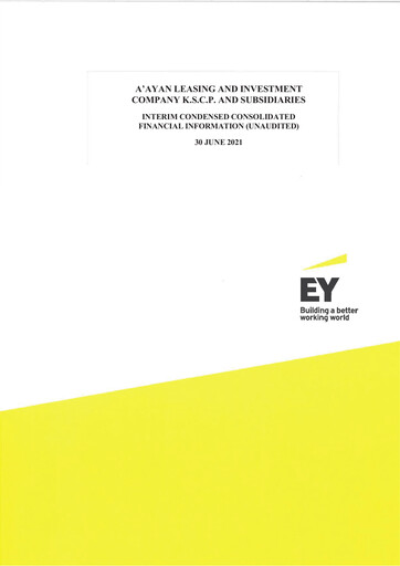 Thumbnail A'ayan Leasing and Investment Company Financial Statement 2021-h1