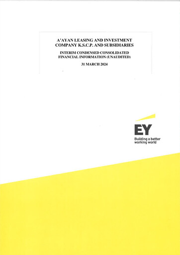 Thumbnail A'ayan Leasing and Investment Company Financial Statement 2024-q1