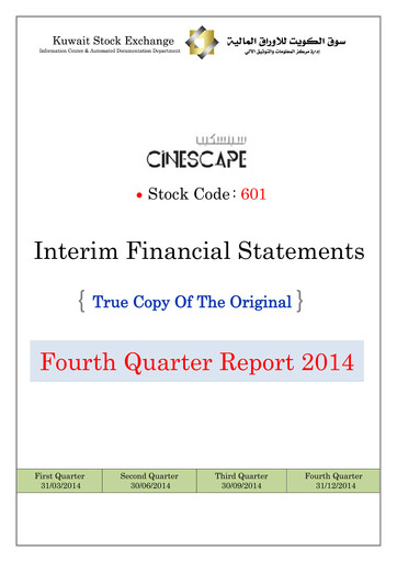 Thumbnail Kuwait National Cinema Company Financial Statement 2014-q4