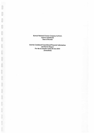 Thumbnail Kuwait National Cinema Company Financial Statement 2015-h1