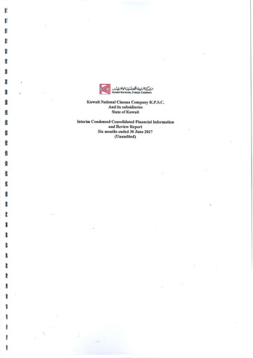 Thumbnail Kuwait National Cinema Company Financial Statement 2017-h1