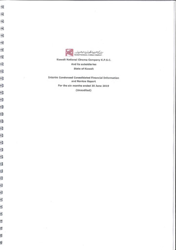 Thumbnail Kuwait National Cinema Company Financial Statement 2019-h1