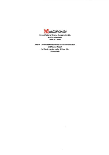 Thumbnail Kuwait National Cinema Company Financial Statement 2024-h1