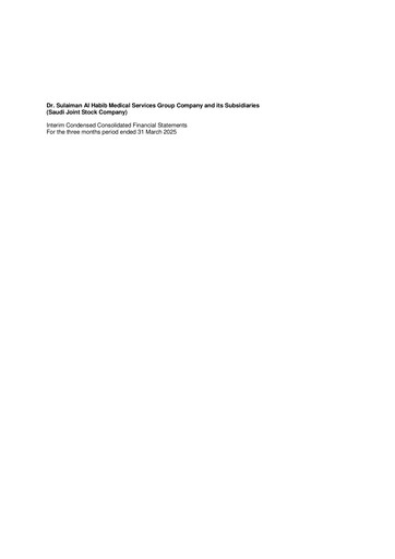 Thumbnail Dr. Sulaiman Al Habib Medical Services Group Company Quarterly Report 2025-q1