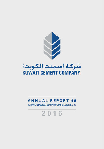 Thumbnail Kuwait Cement Company Annual Report 2016