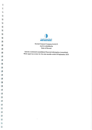 Thumbnail Kuwait Cement Company Financial Report 2015-9m