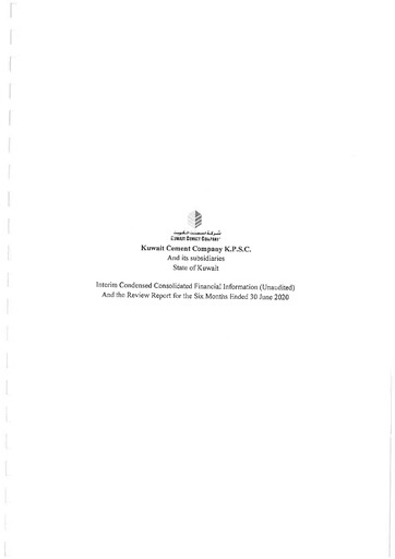 Thumbnail Kuwait Cement Company Financial Report 2020-h1