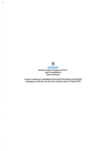 Thumbnail Kuwait Cement Company Financial Report 2022-q1