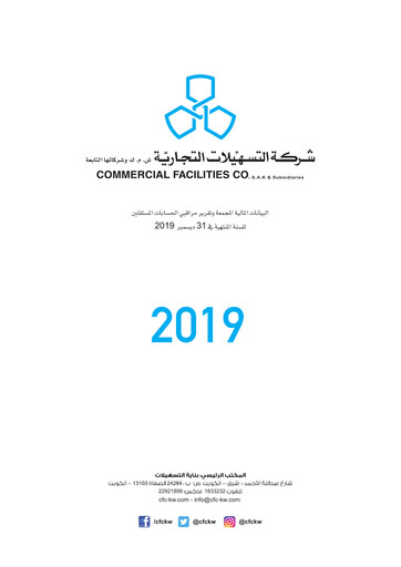 Miniature Commercial Facilities Company S.A.K.P. Rapport annuel 2019