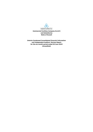 Thumbnail Commercial Facilities Company S.A.K.P. Half-year Report 2019-h1