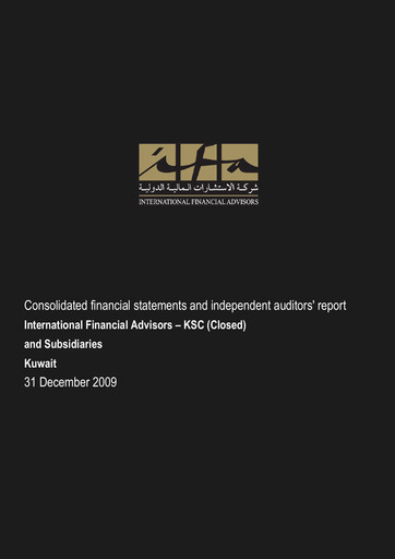 Thumbnail International Financial Advisors Holding Financial Statement 2009