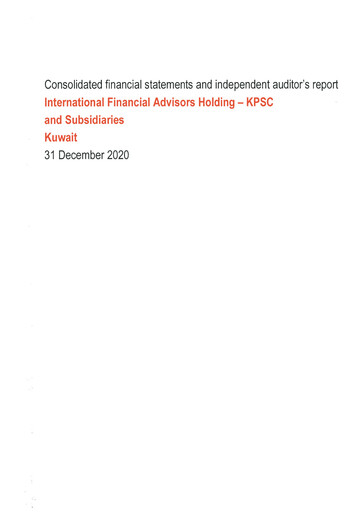 Thumbnail International Financial Advisors Holding Financial Statement 2020